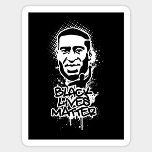 George Floyd Portrait Black Lives Matter Graffiti Magnet